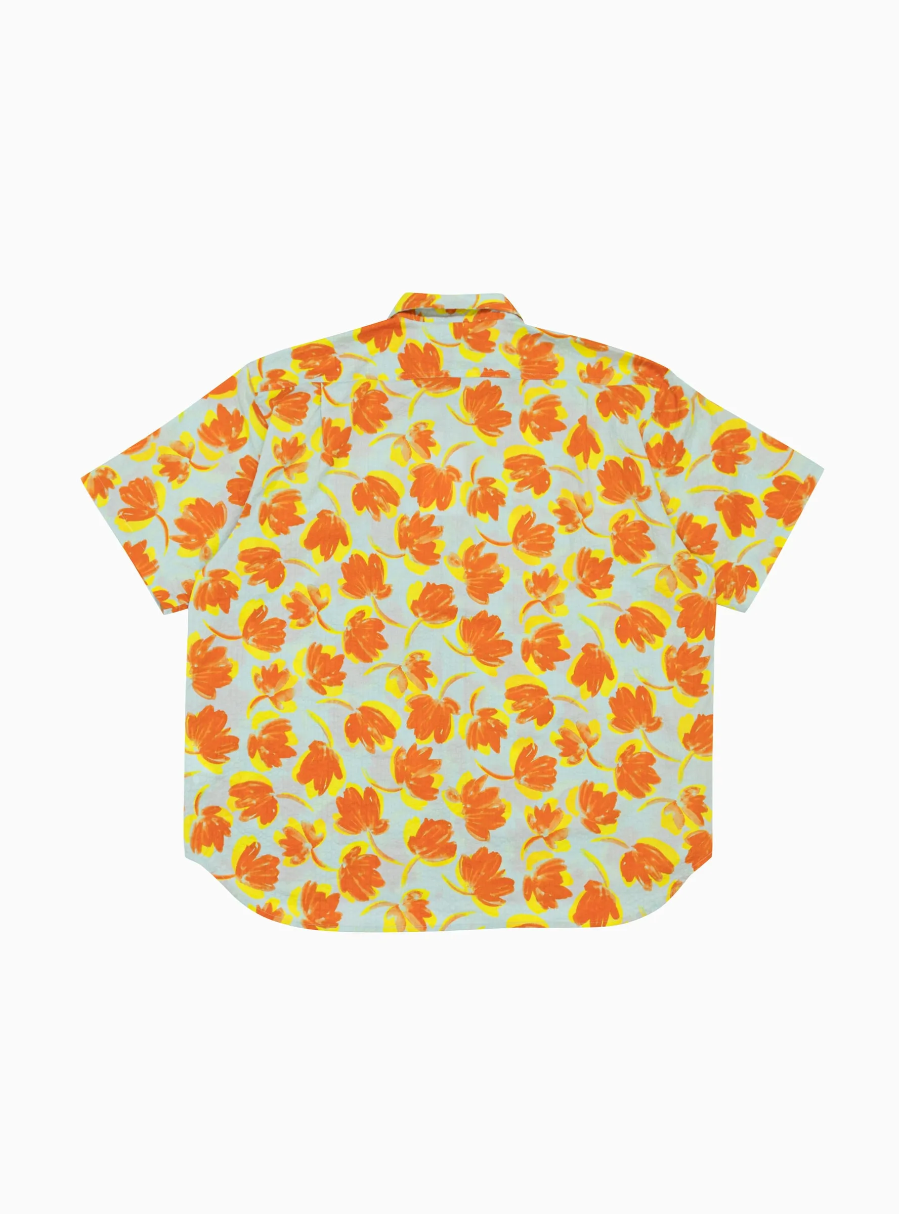 Home Party Short Sleeve Shirt Orange