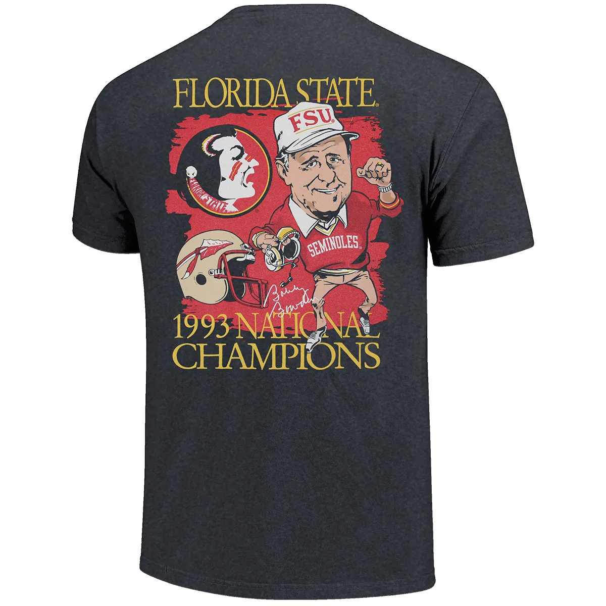 Image One Adult/Unisex Vault Bowden 93 Champs Design Short Sleeve T-shirt - Graphite Heather