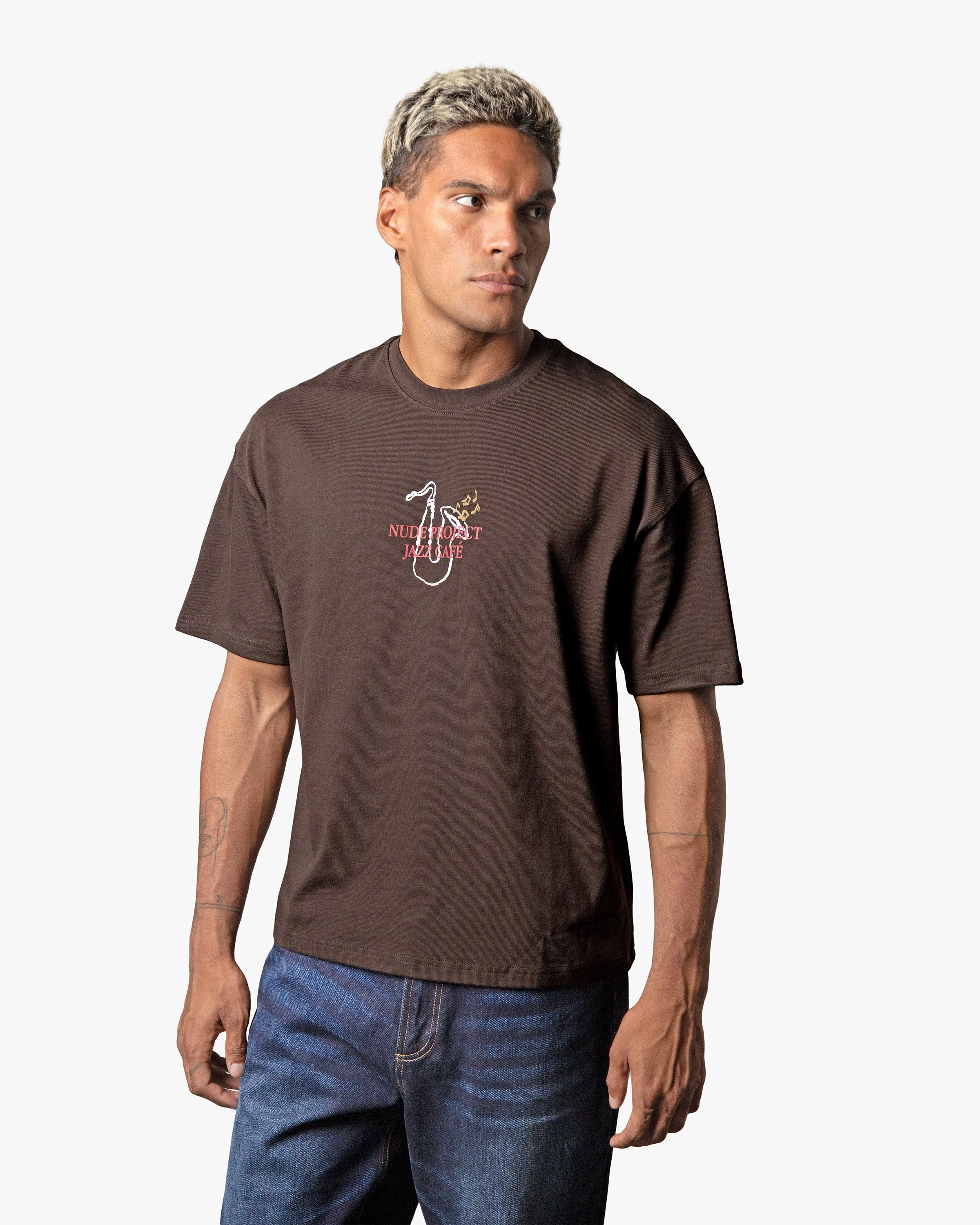 Jazz Café Tee Brown