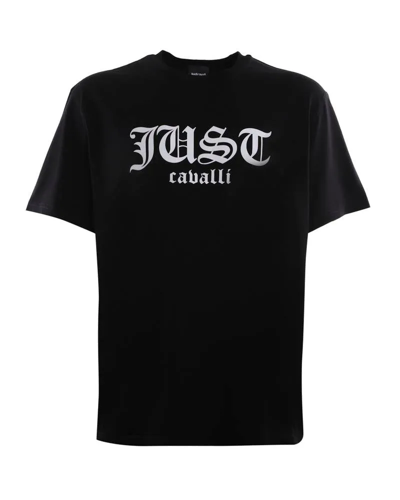 Just Cavalli Logo Printed Crewneck T-Shirt