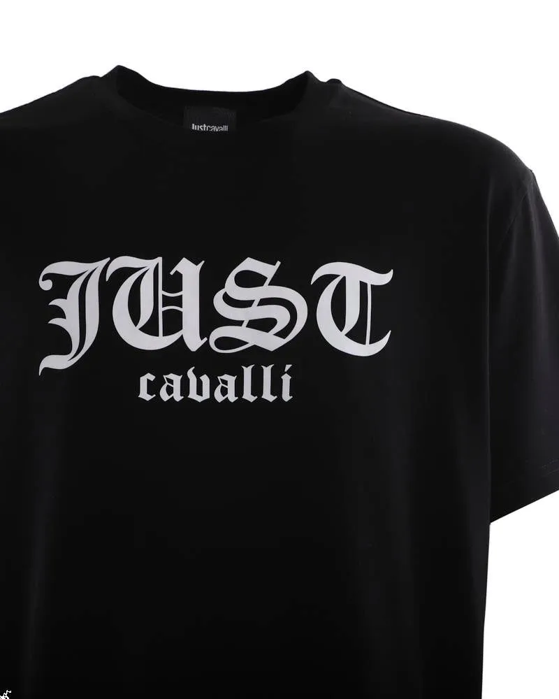 Just Cavalli Logo Printed Crewneck T-Shirt