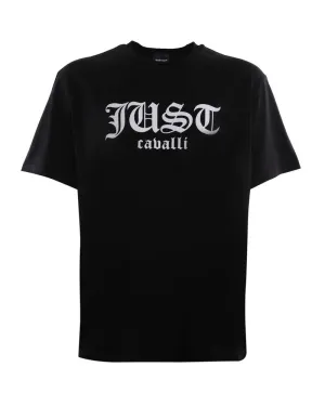 Just Cavalli Logo Printed Crewneck T-Shirt