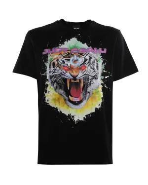 Just Cavalli Tiger Printed Crewneck T-Shirt