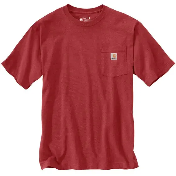 K87 Loose Fit Heavyweight Short-Sleeve Pocket T-Shirt, Crabapple Heather (Seasonal)
