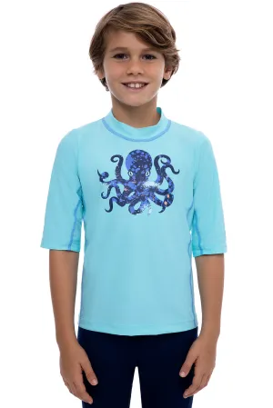 Kid's Sandshark Short Sleeve Surf Shirt | Coastal Blue