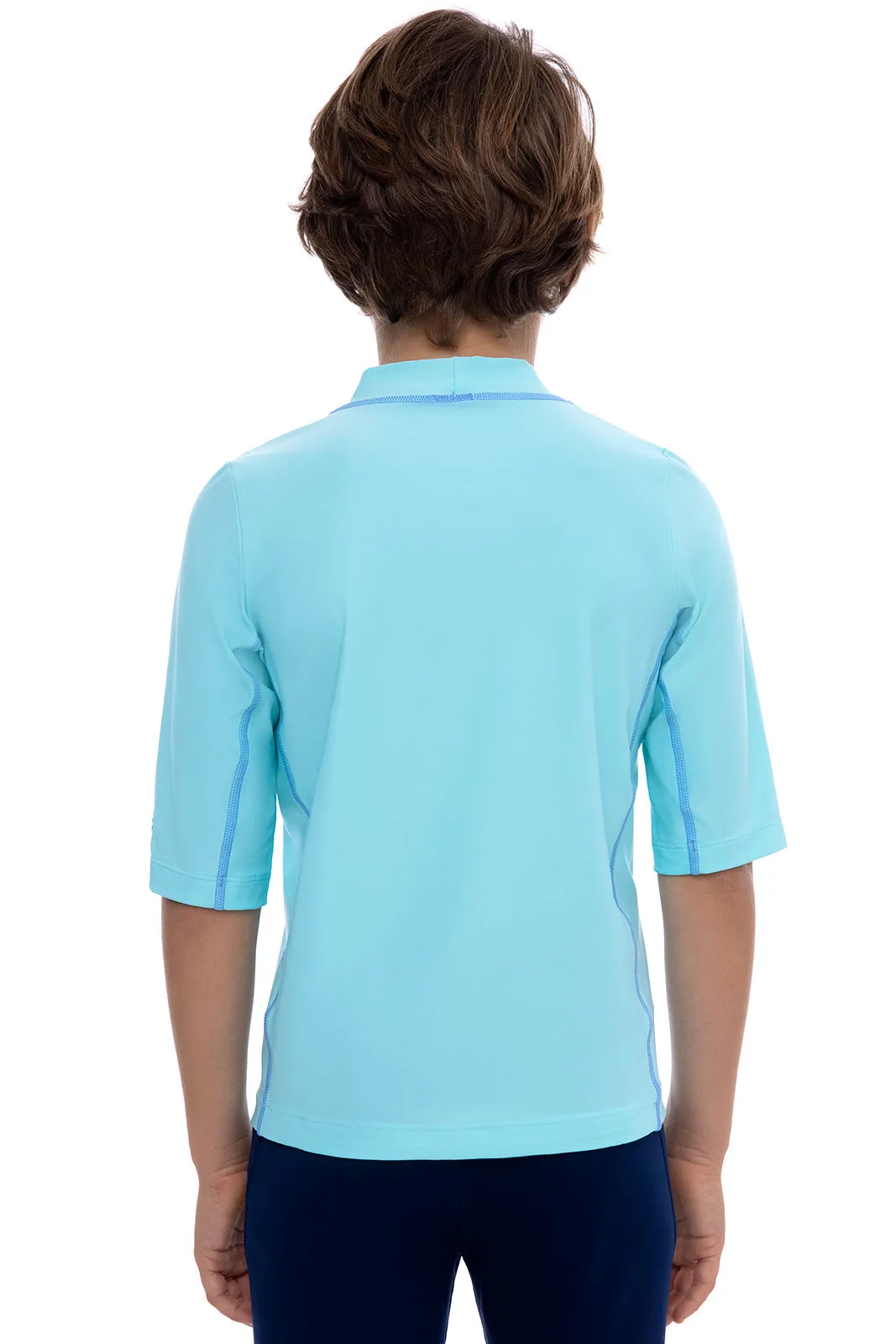 Kid's Sandshark Short Sleeve Surf Shirt | Coastal Blue
