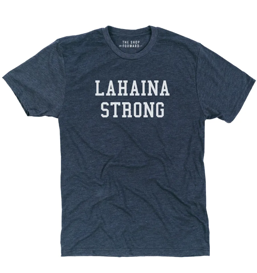 'LAHAINA STRONG' Unisex Tee - Vintage Navy