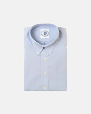 LIGHT BLUE SHADOW PLAID DRESS SHIRT
