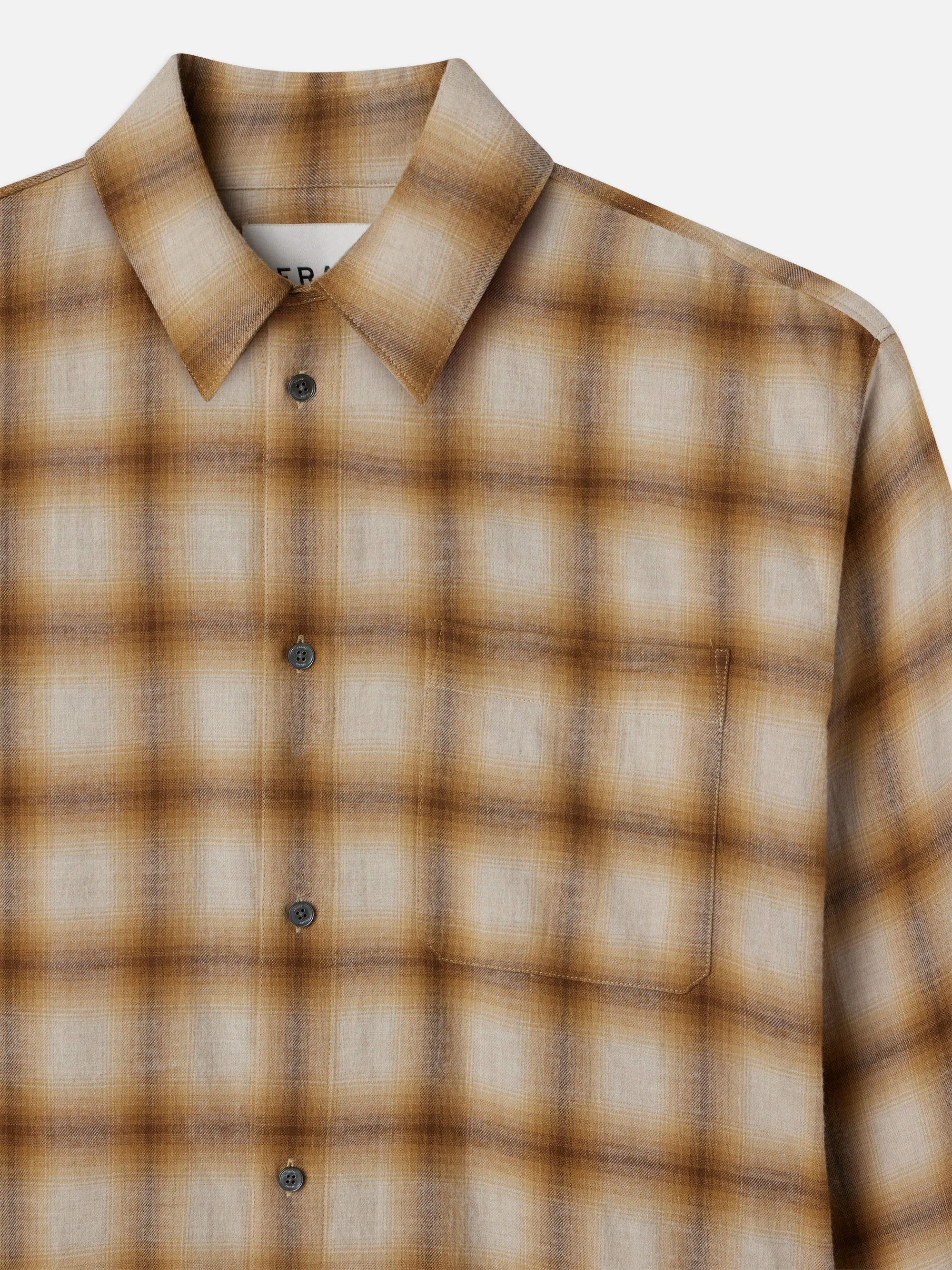 Light Weight Plaid Shirt -- Tan Plaid