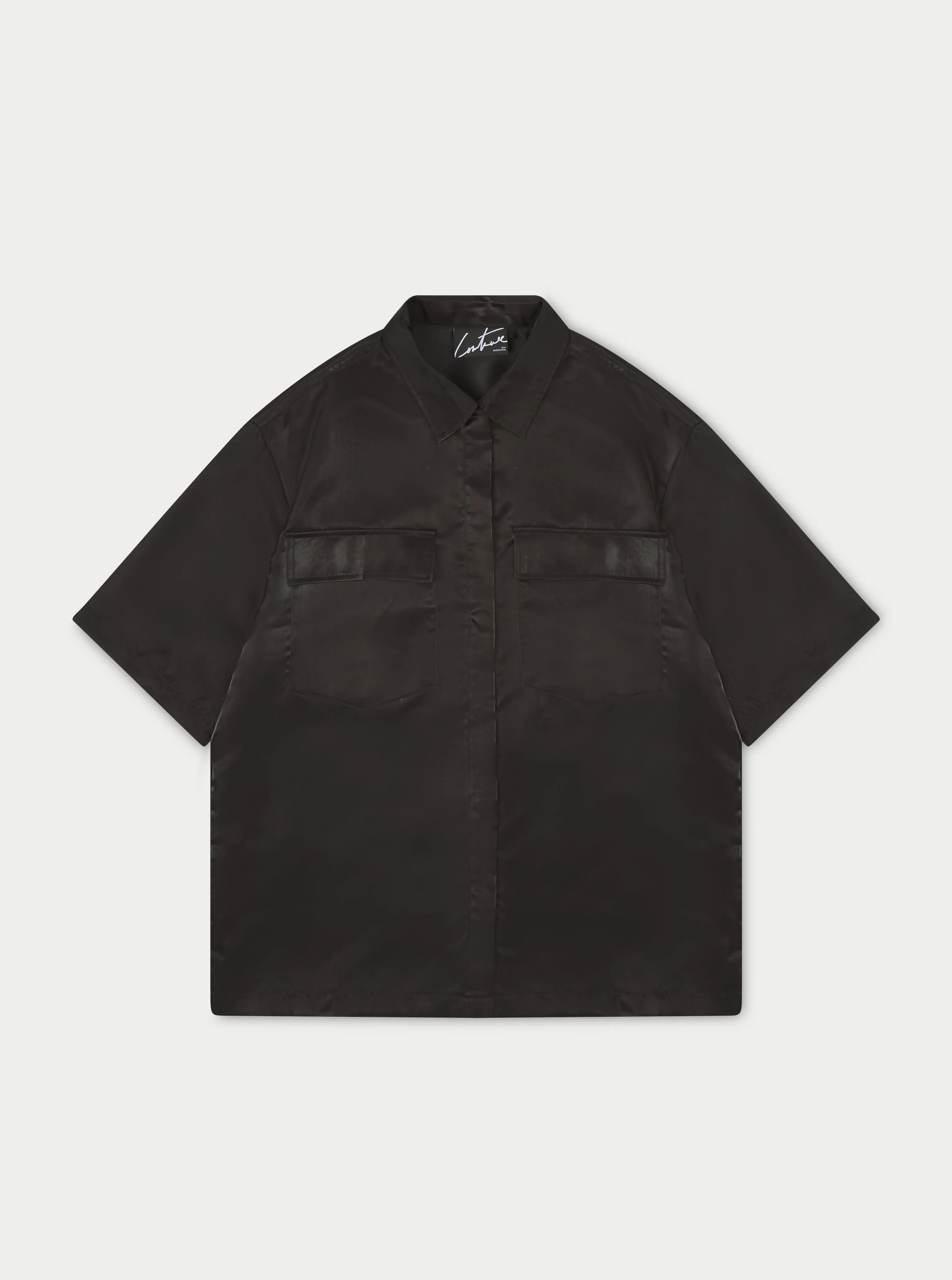 LOVE ALWAYS ORGANZA SHIRT - BLACK