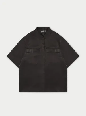 LOVE ALWAYS ORGANZA SHIRT - BLACK