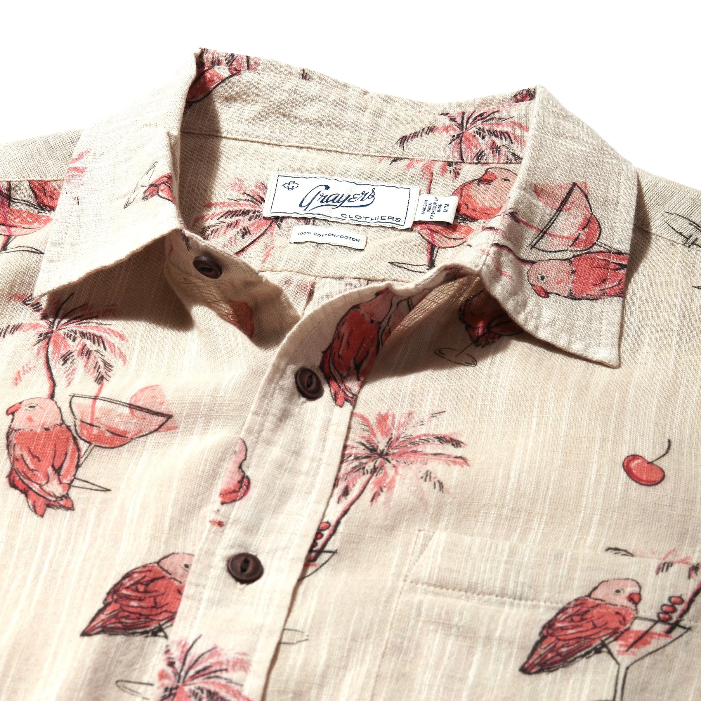 Madras Loose Weave Printed Shirt - Drunken Parrot