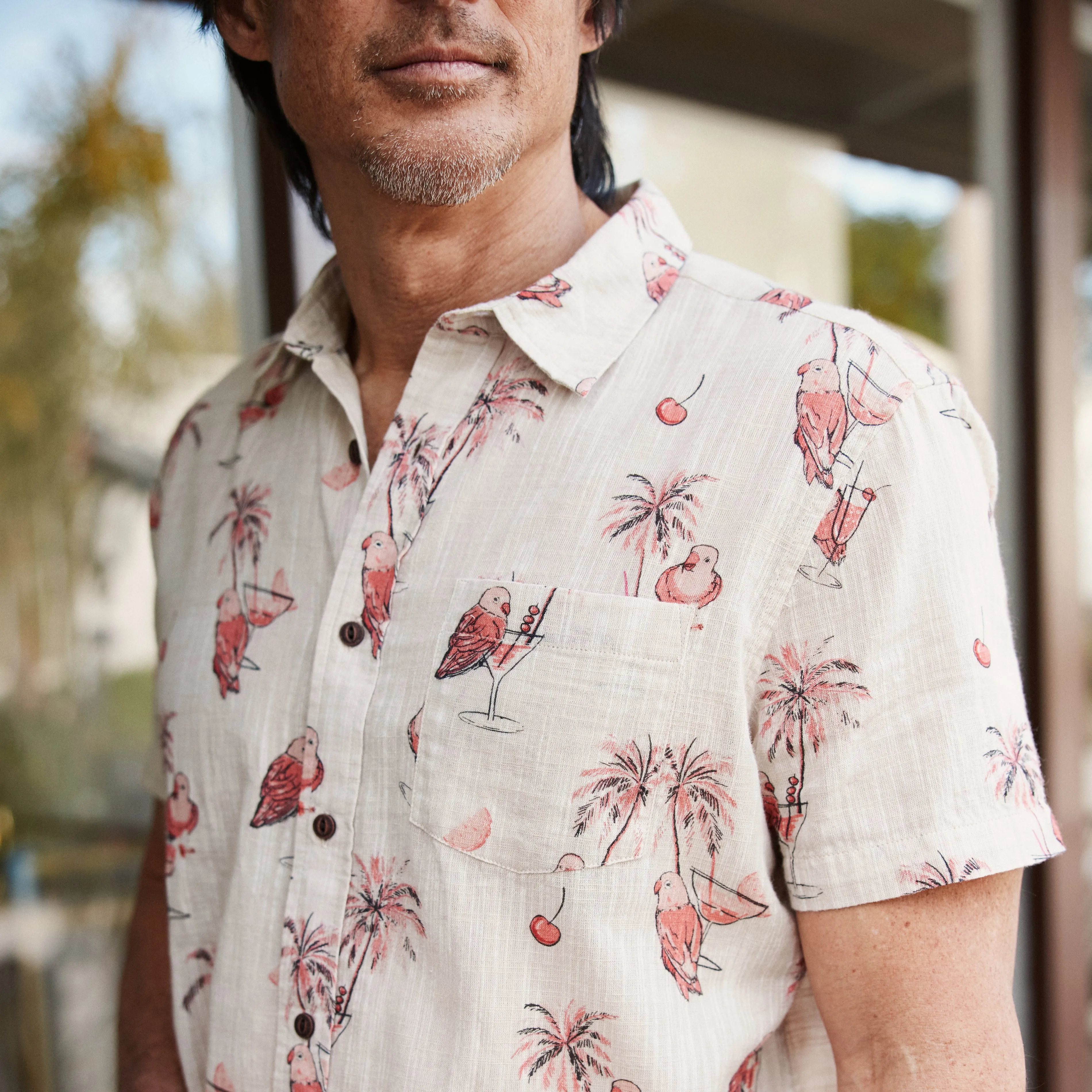 Madras Loose Weave Printed Shirt - Drunken Parrot