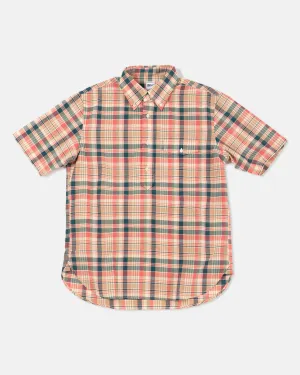 MADRAS POPOVER - PINK/GREEN/TAN