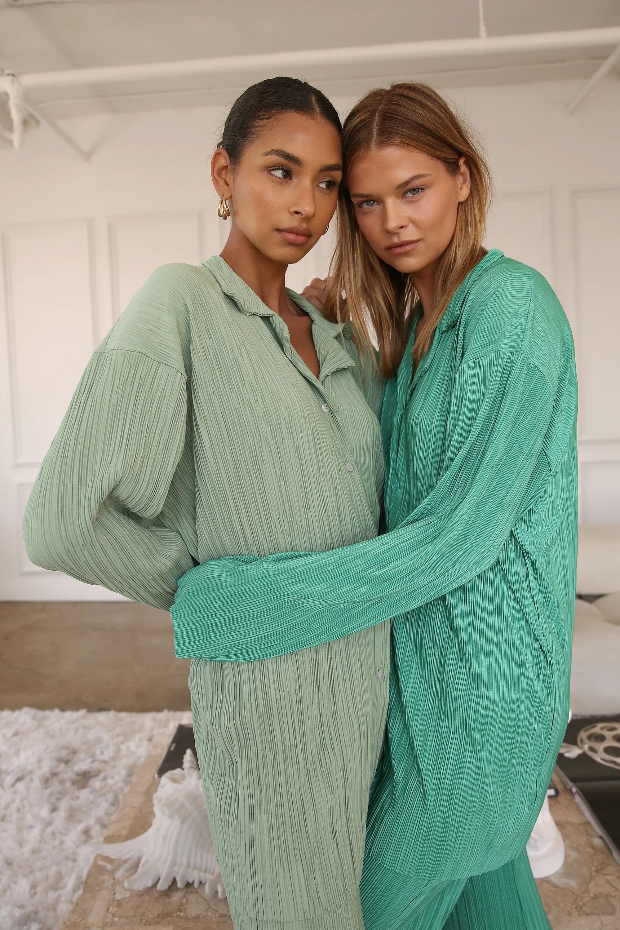 Maria Oversized Plisse Shirt