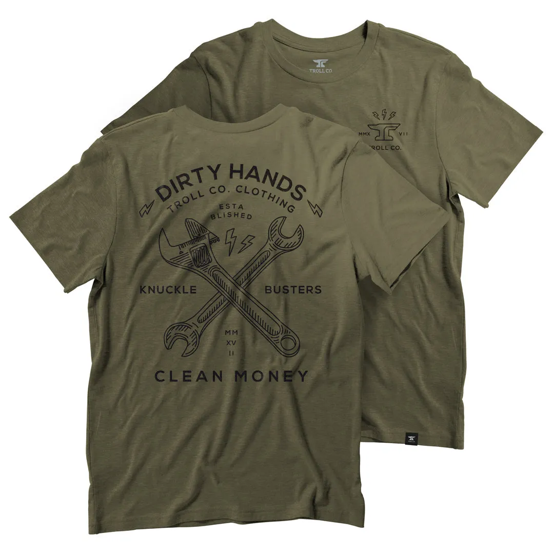 Men's DHCM Twisting Wrenches T-Shirt, Military Green