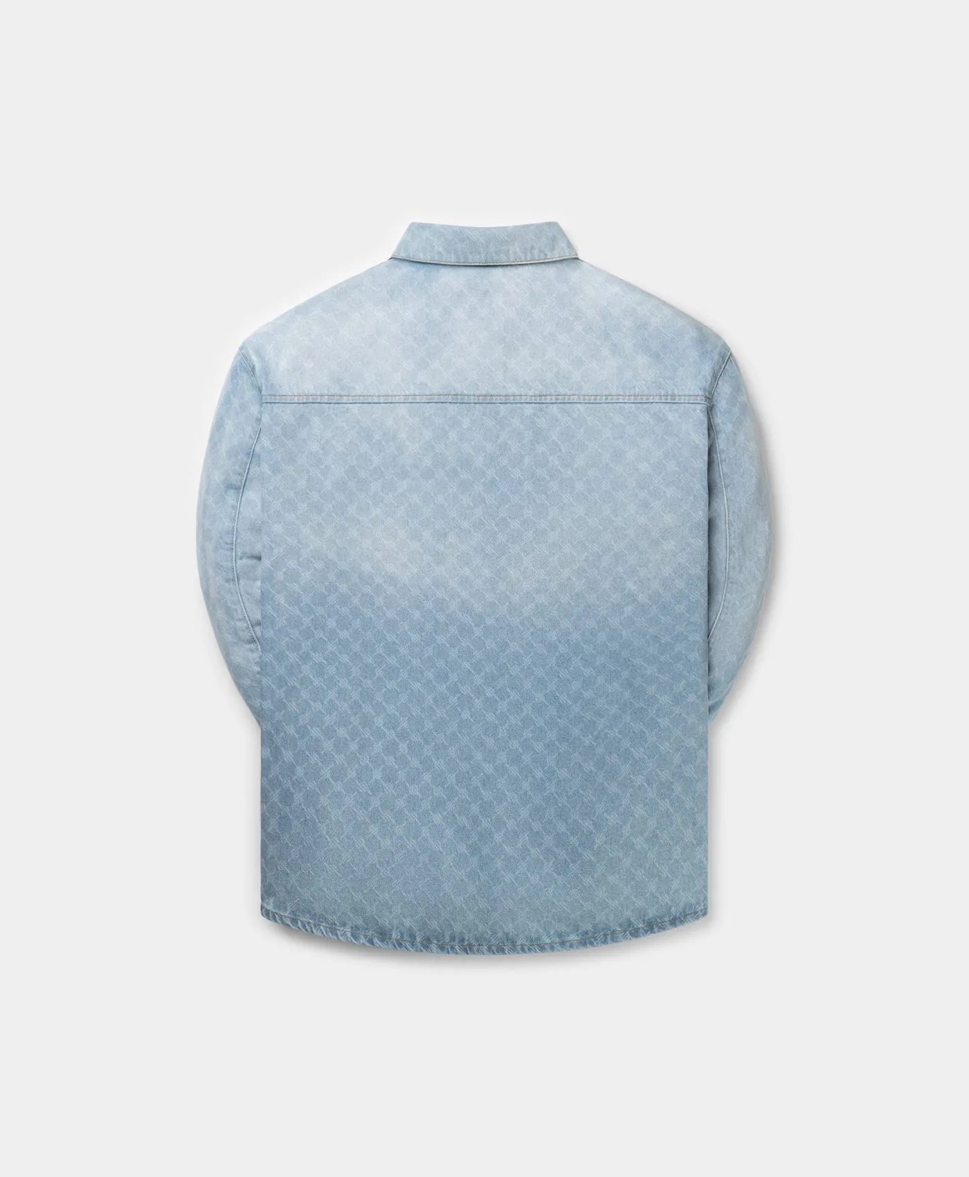 Mid Blue Rahul Monogram Denim Shirt