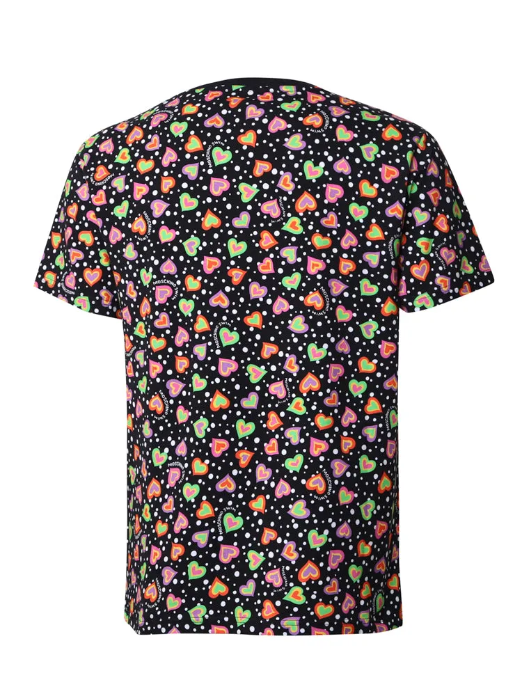 Moschino All-Over Printed Crewneck T-Shirt