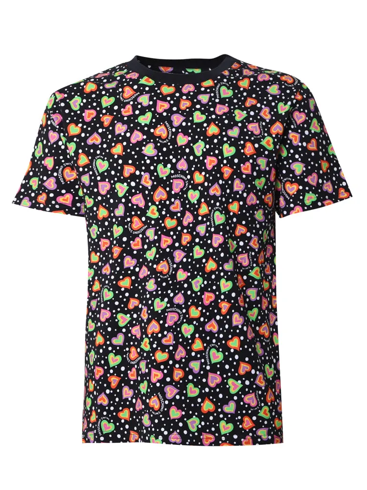 Moschino All-Over Printed Crewneck T-Shirt