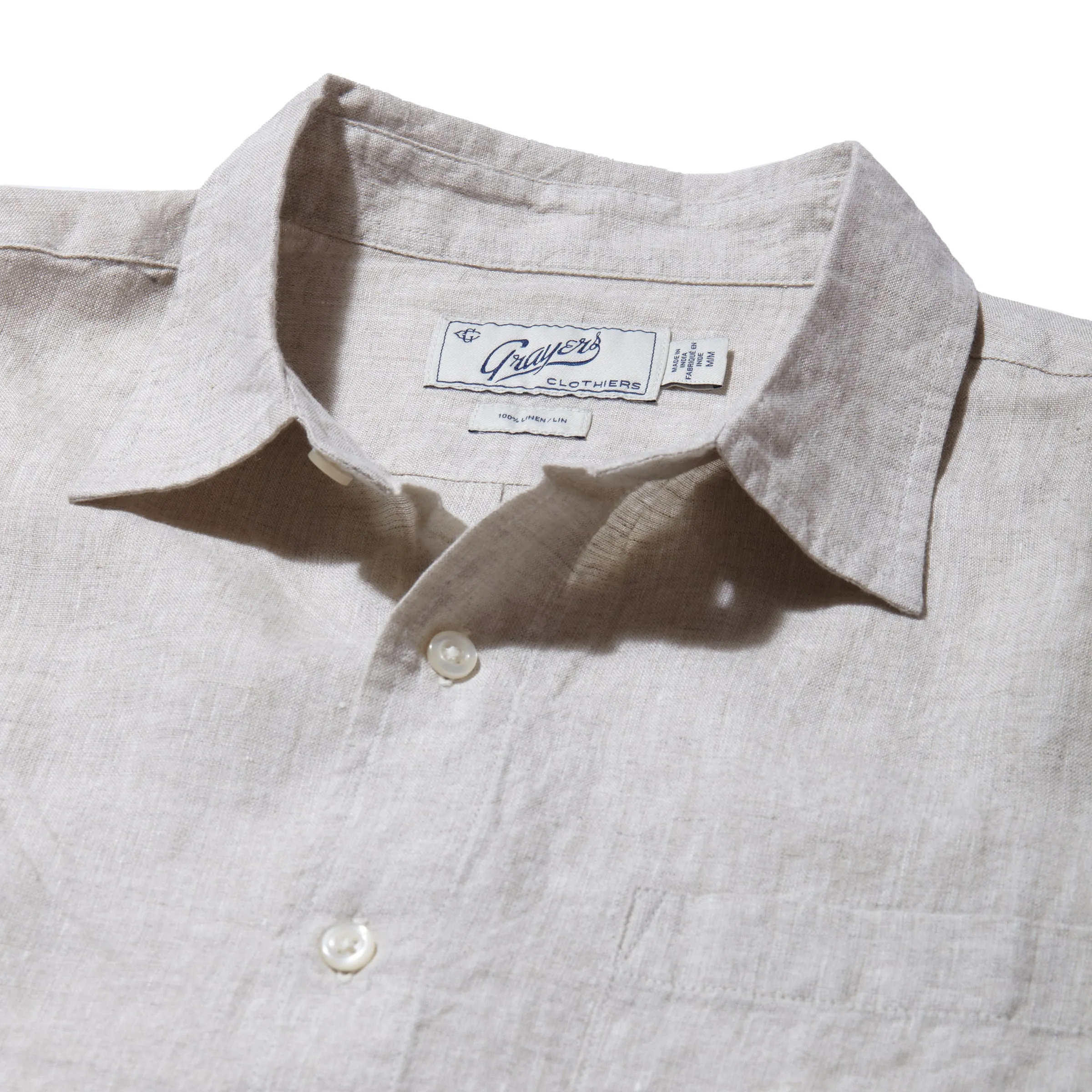 Nantucket Yarn Dyed Linen Shirt - Natural