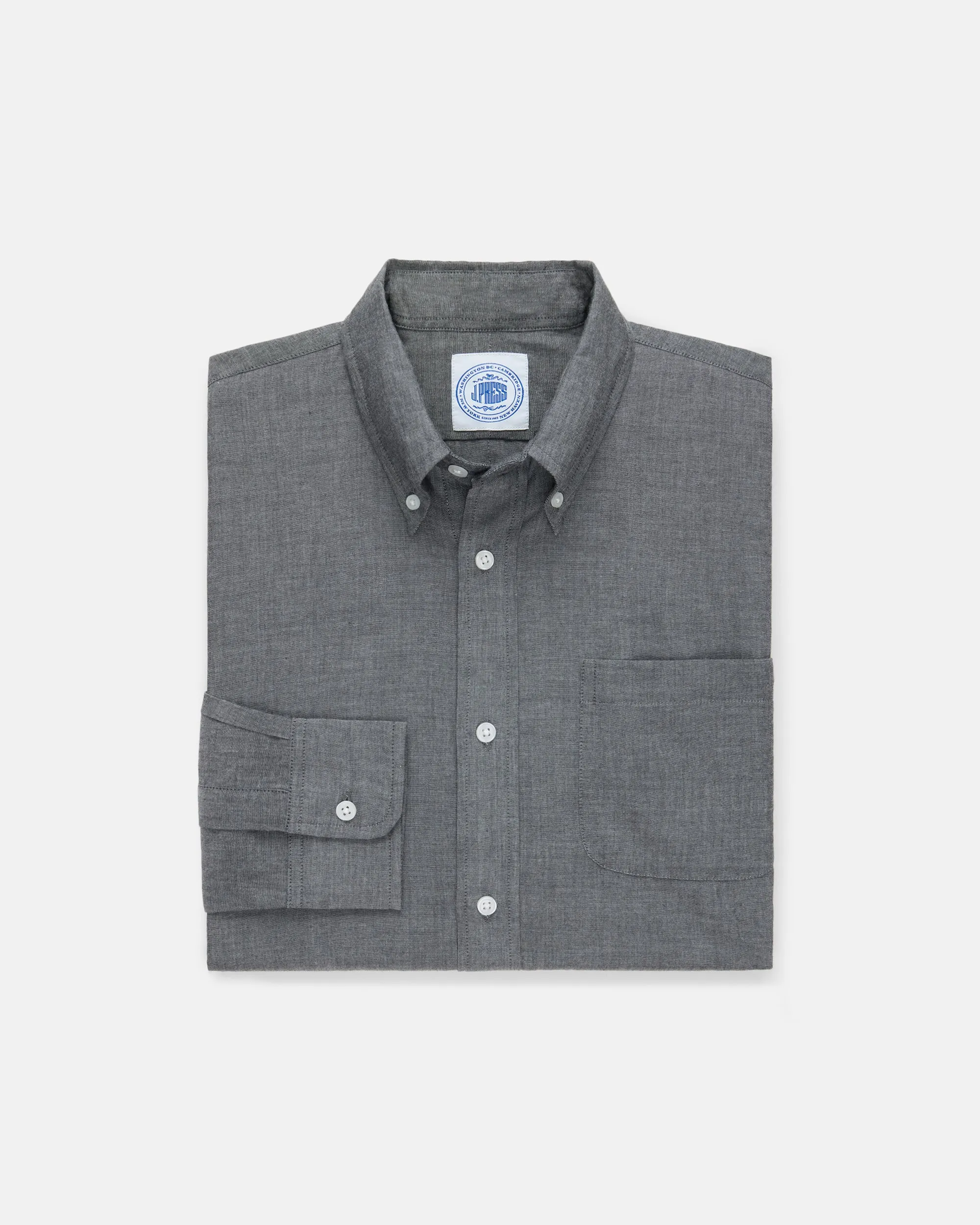 NAVY COTTON CHAMBRAY SHIRT