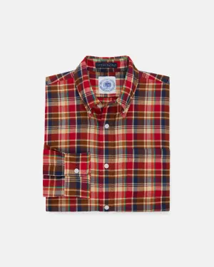 NAVY/RED/YELLOW MADRAS SHIRT