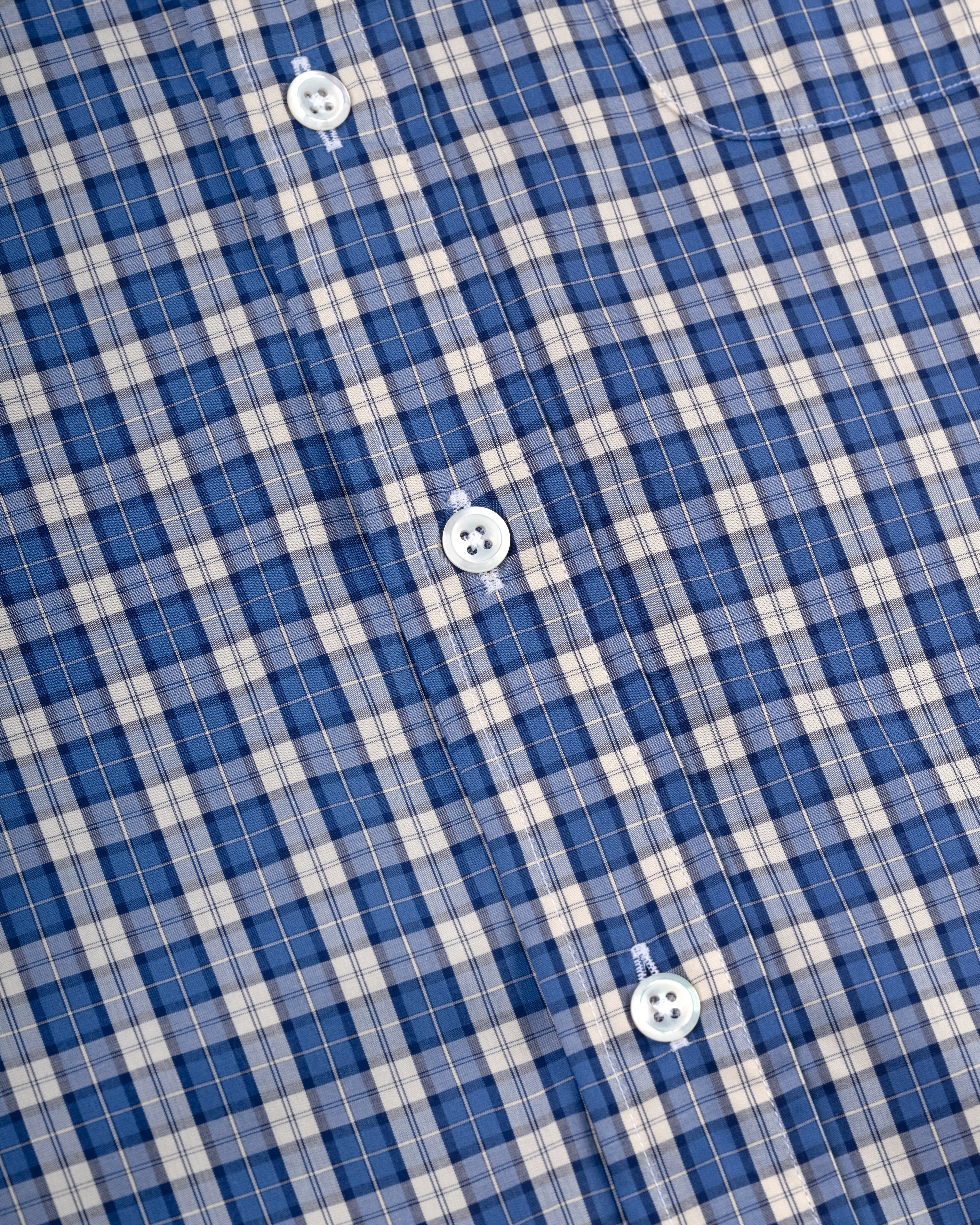 NAVY/TAN MINI TARTAN SHIRT