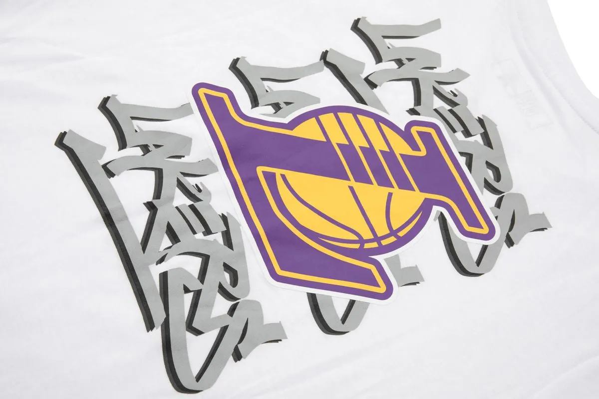 NBA Back Big Print Regular Fit T-Shirt - WHITE LAKERS