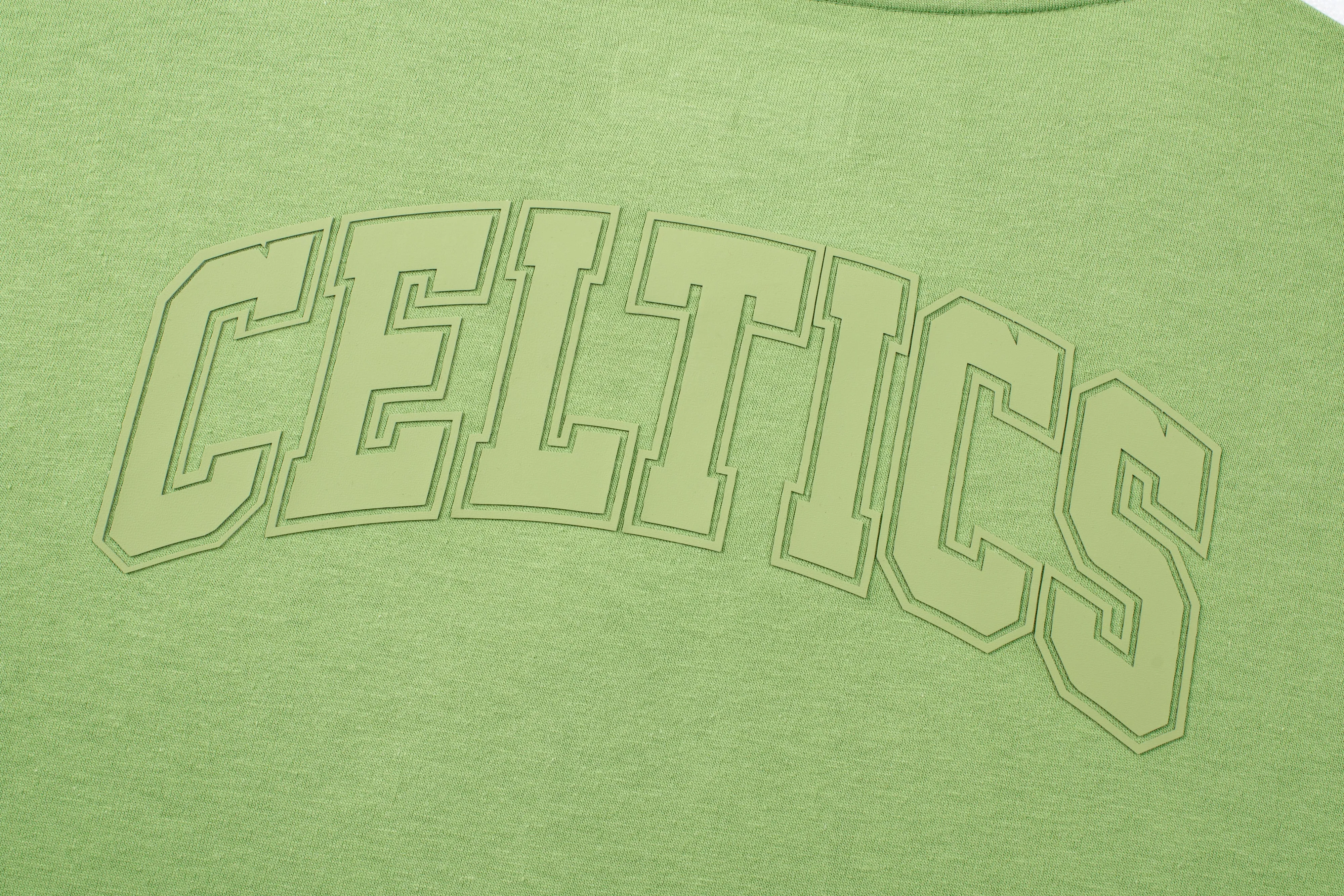 NBA Front 3D Embroidery And Back HD Print Regular Fit T-Shirt - CELTICS
