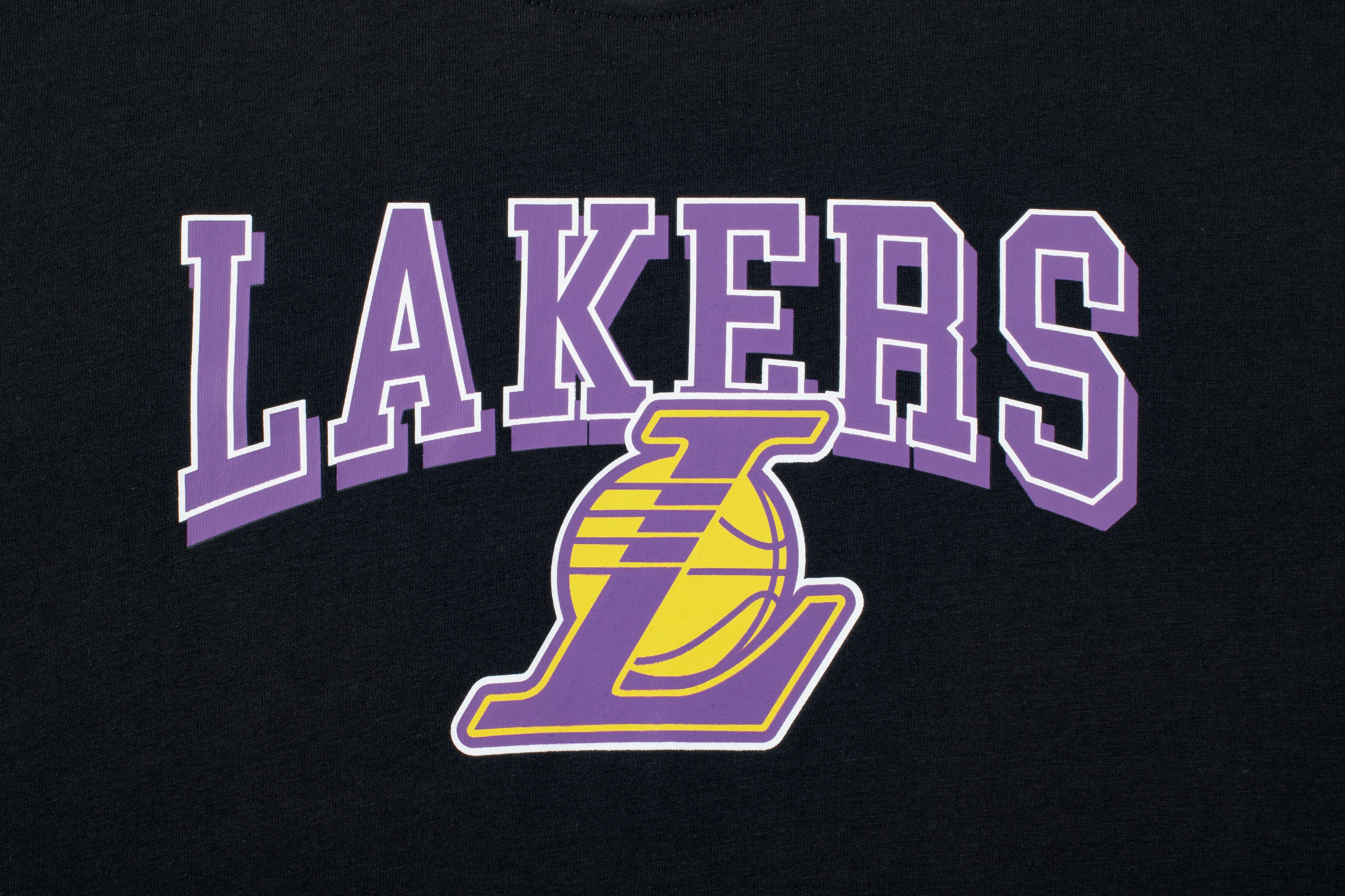 NBA Team Logo Print Regular Fit T-shirt - BLACK1. LAKERS