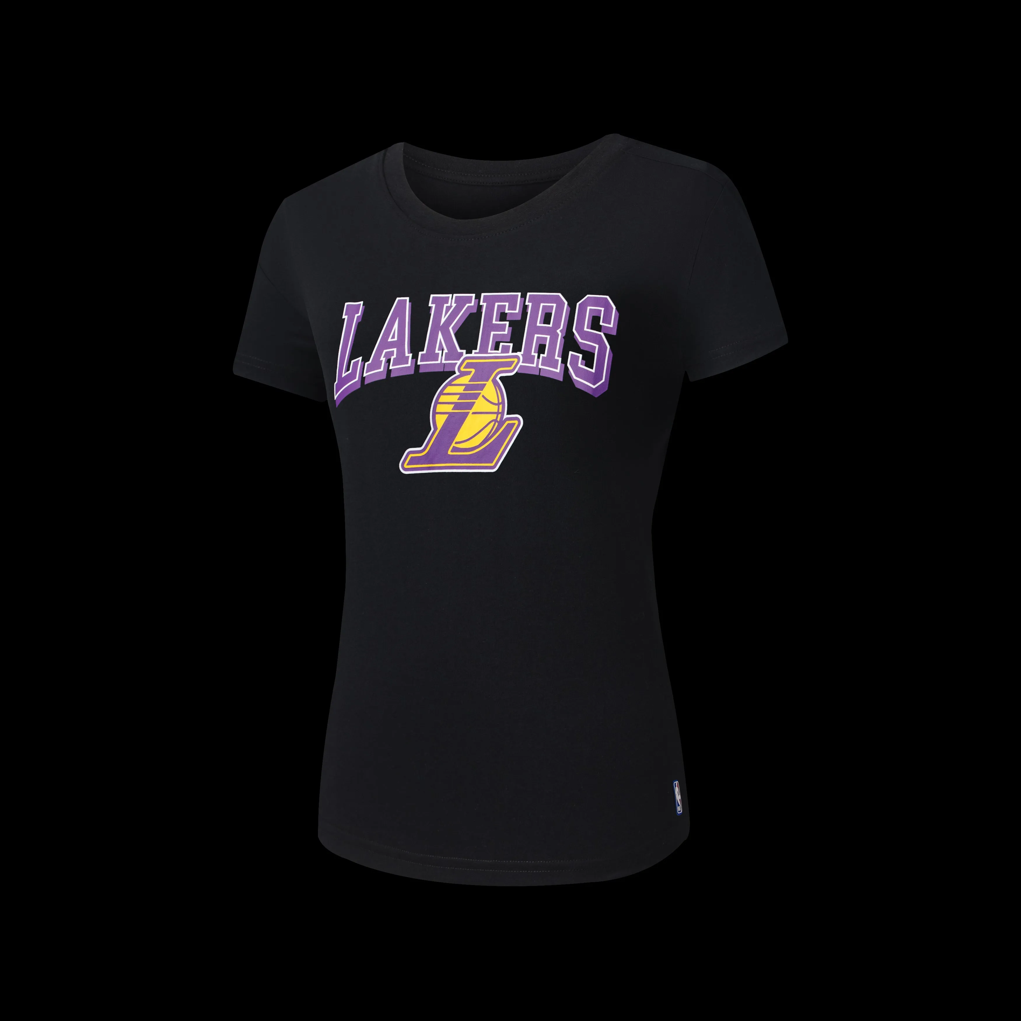 NBA Team Logo Print Regular Fit T-shirt - BLACK1. LAKERS