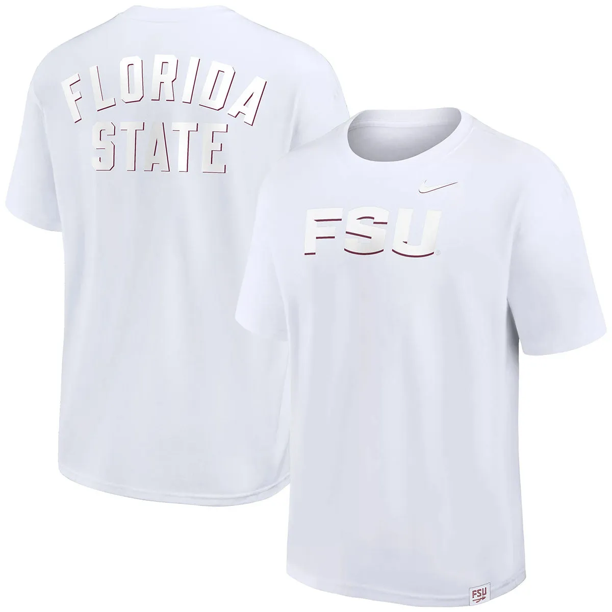 Nike Men's Tonal FSU/Florida State Max 90 Short Sleeve T-shirt - White