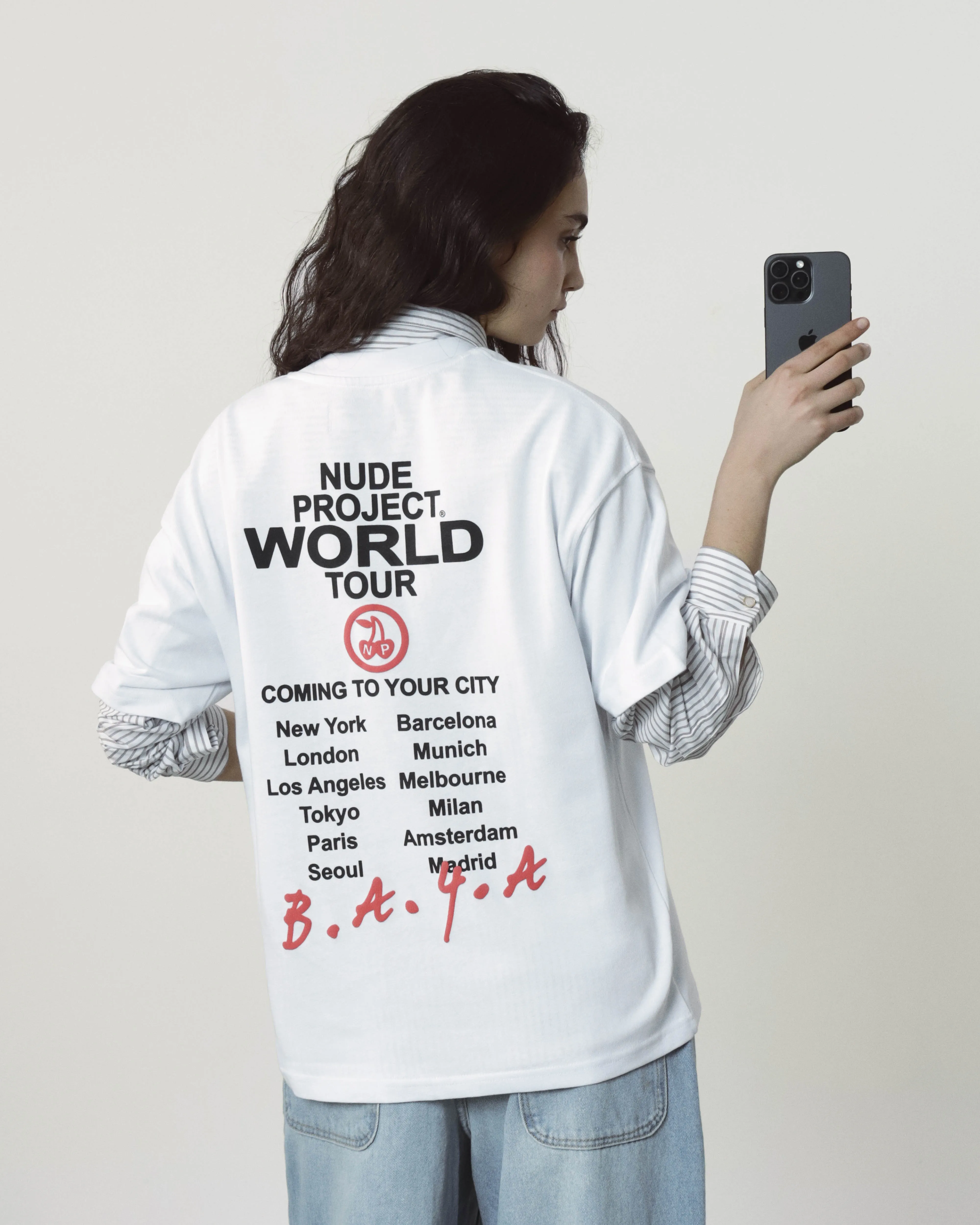 Nude Tour Tee White