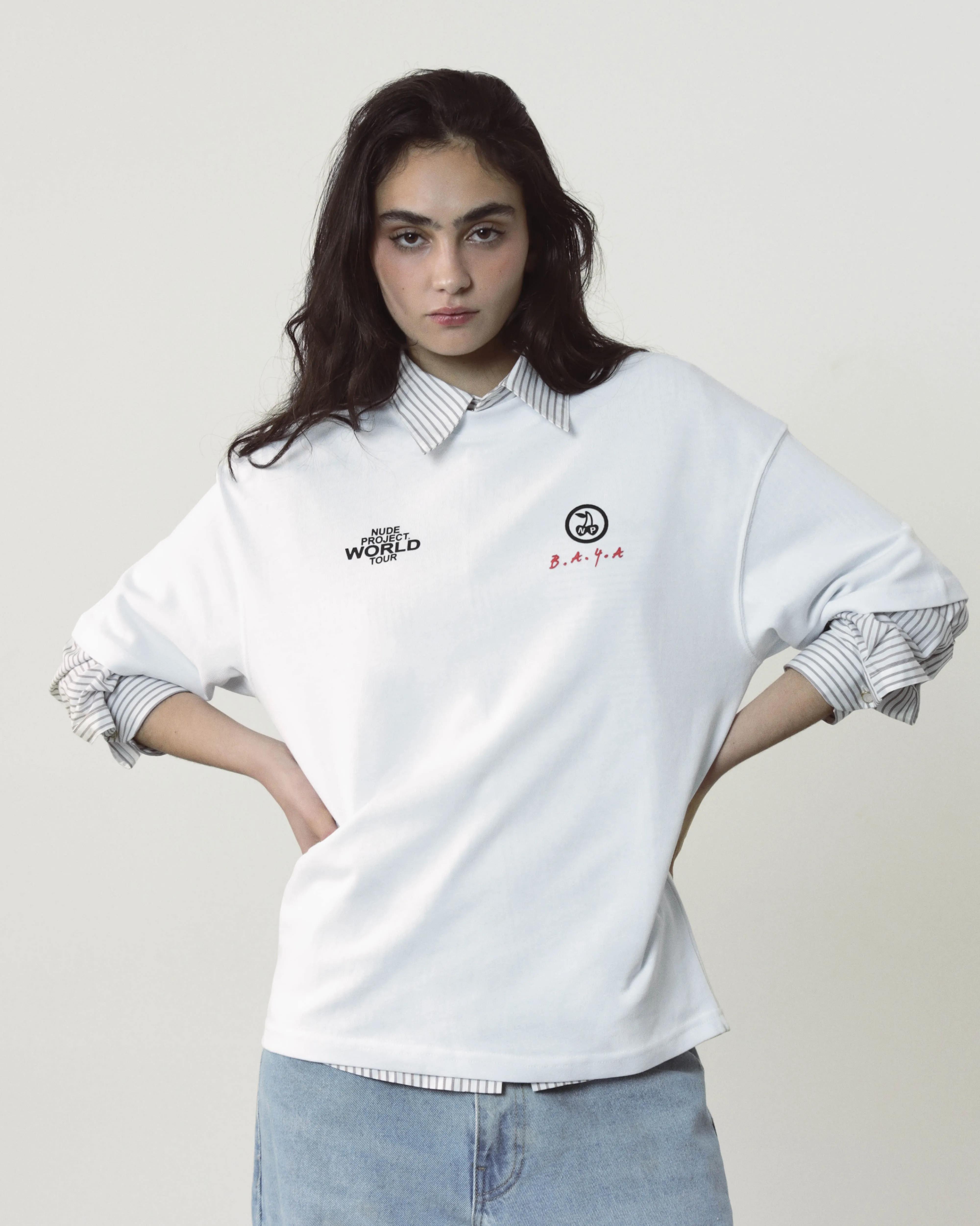 Nude Tour Tee White