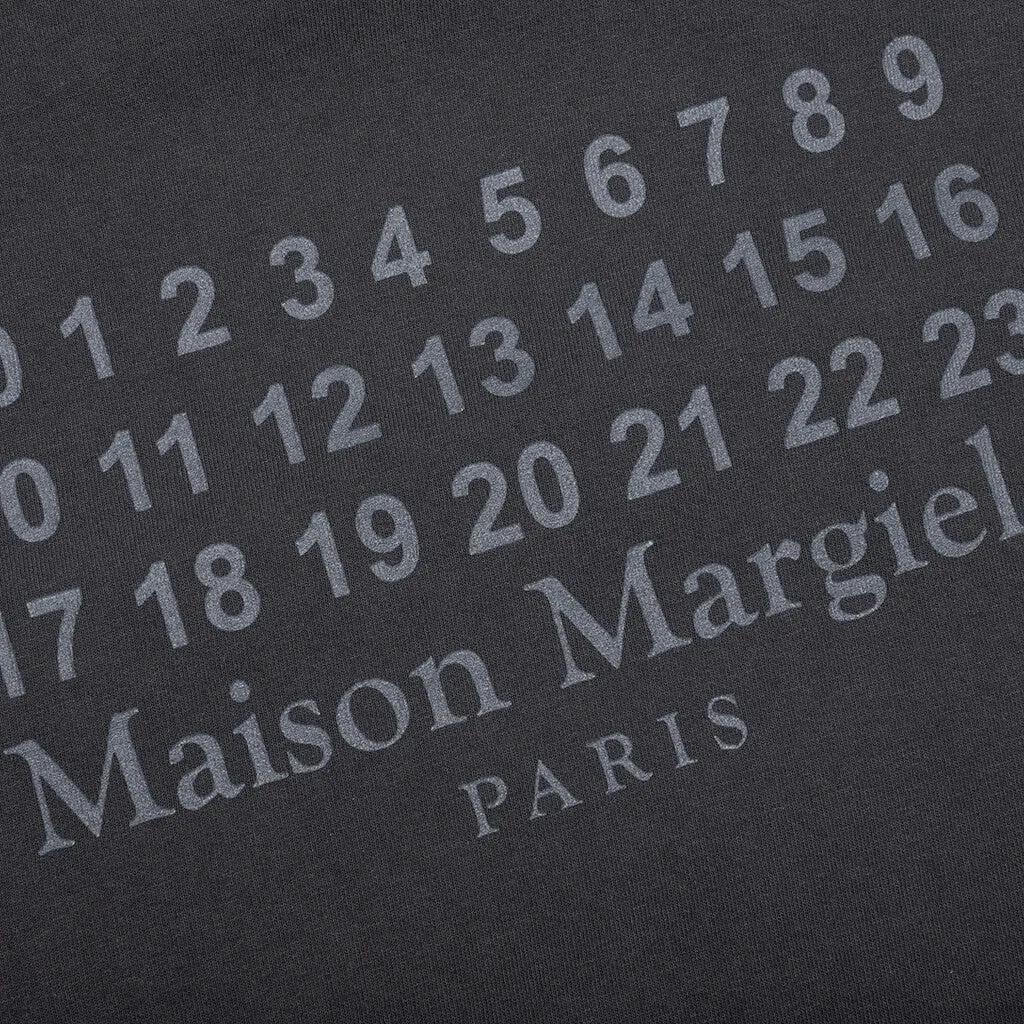 Number Logo Cotton T-Shirt - Washed Black