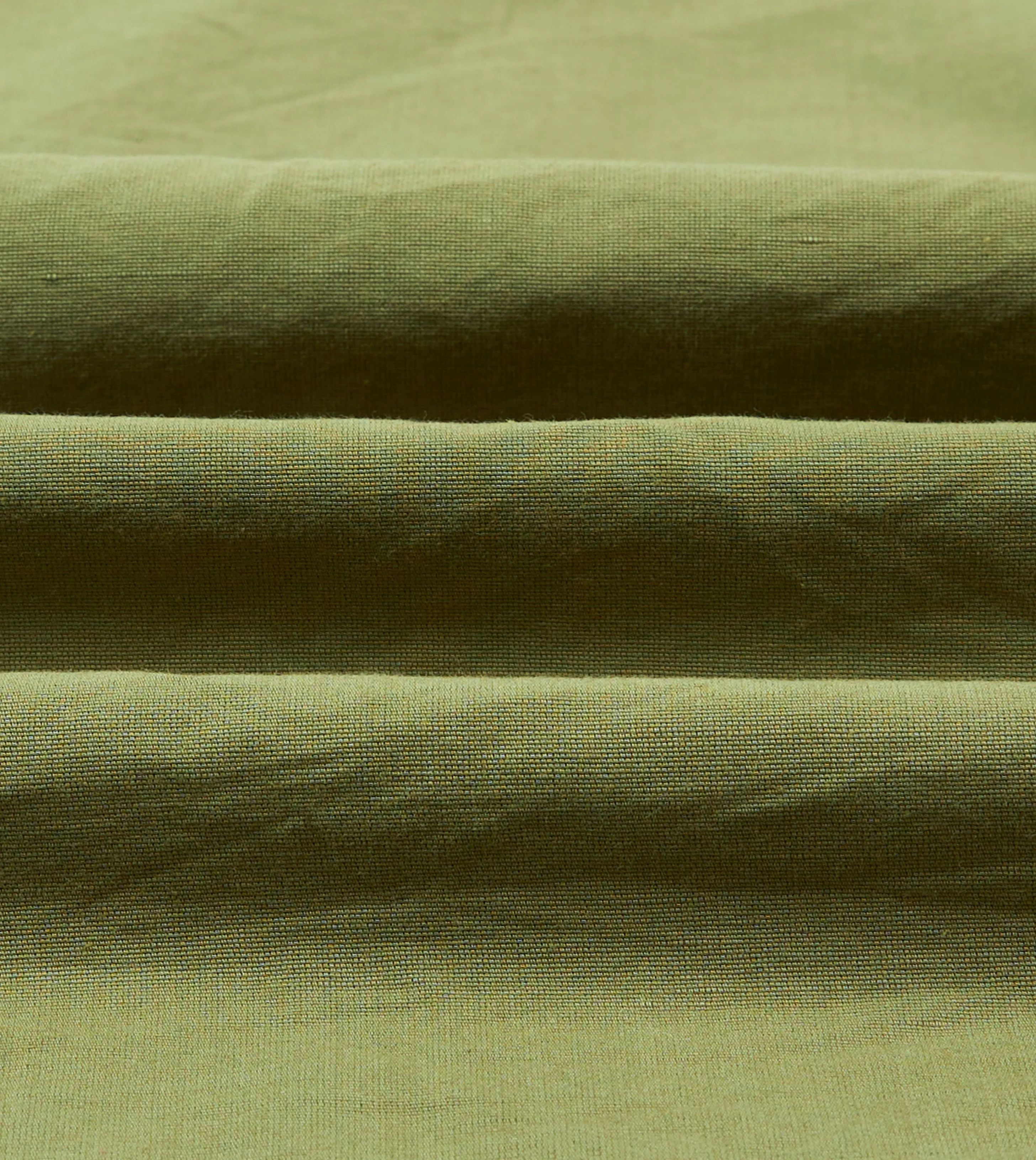 Olive Cotton-Linen Popover Shirt