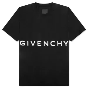 Oversized Fit Reverse Logo T-shirt - Black