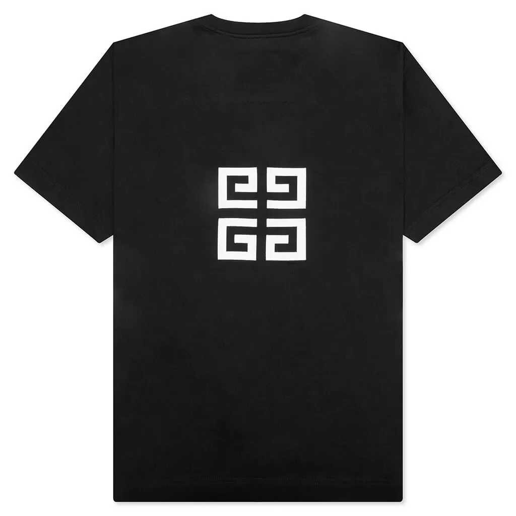Oversized Fit Reverse Logo T-shirt - Black