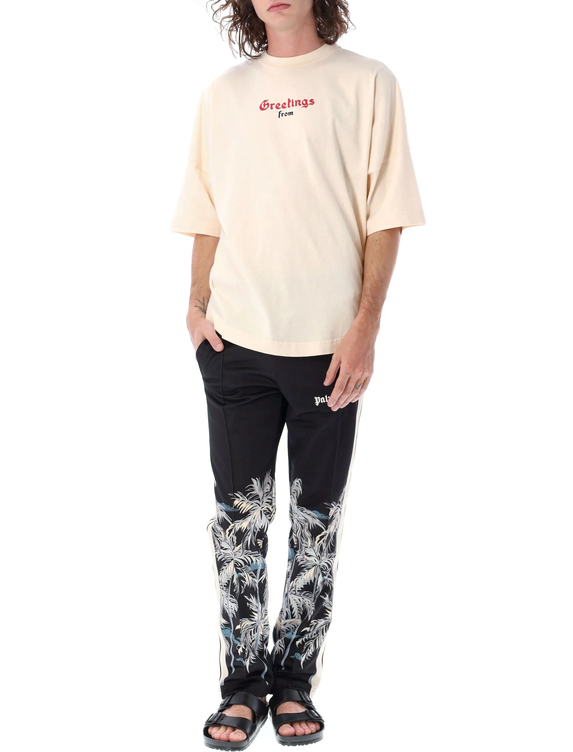 Palm Angels Logo Printed Crewneck T-Shirt
