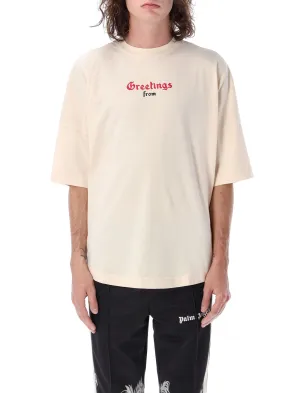 Palm Angels Logo Printed Crewneck T-Shirt