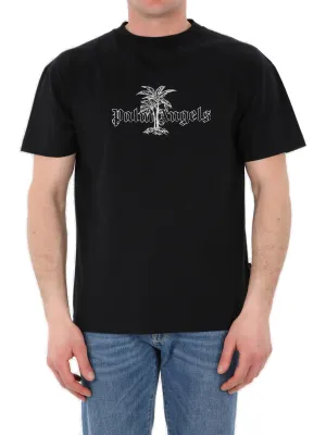 Palm Angels Logo Printed Crewneck T-Shirt