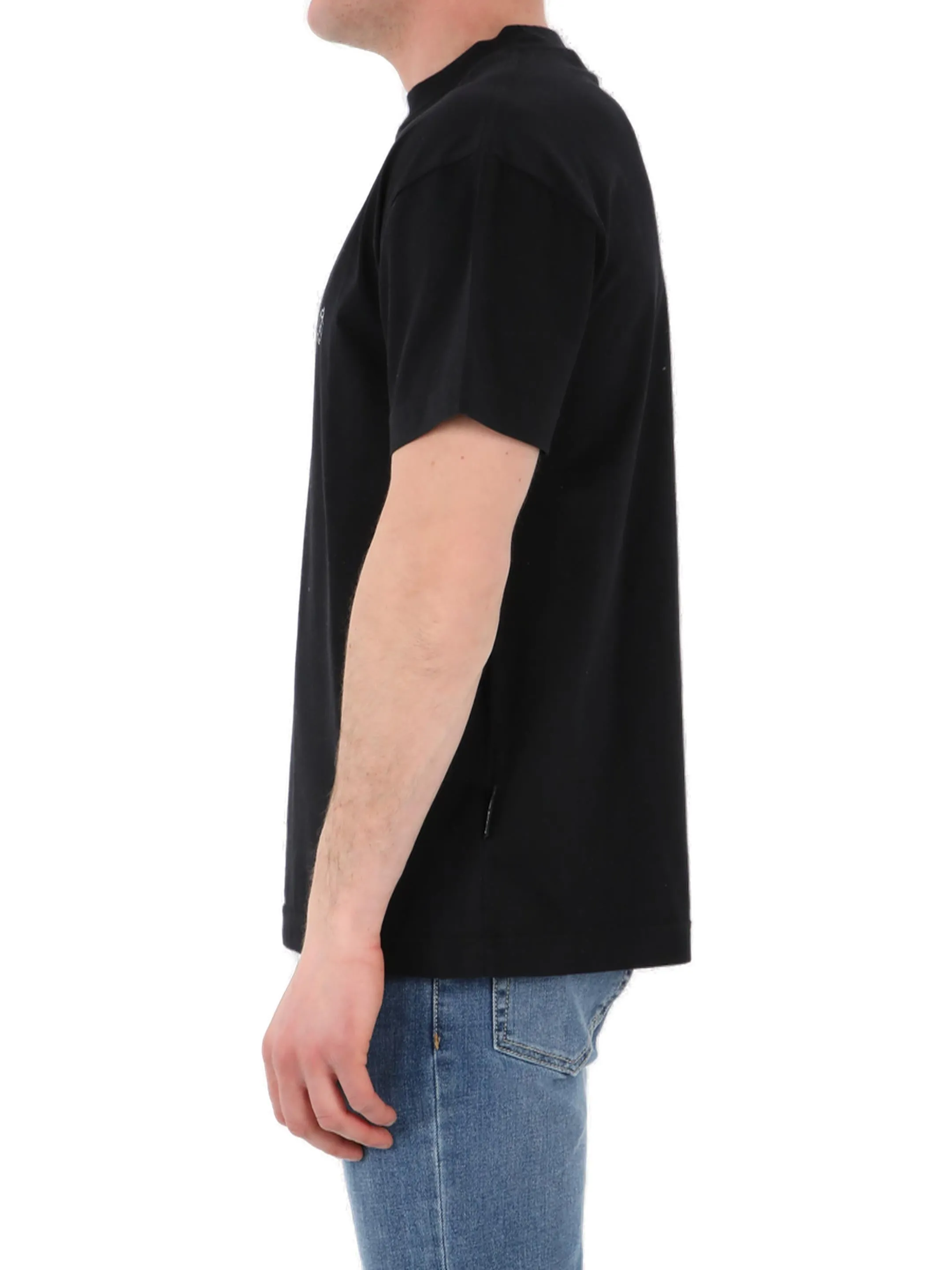 Palm Angels Logo Printed Crewneck T-Shirt