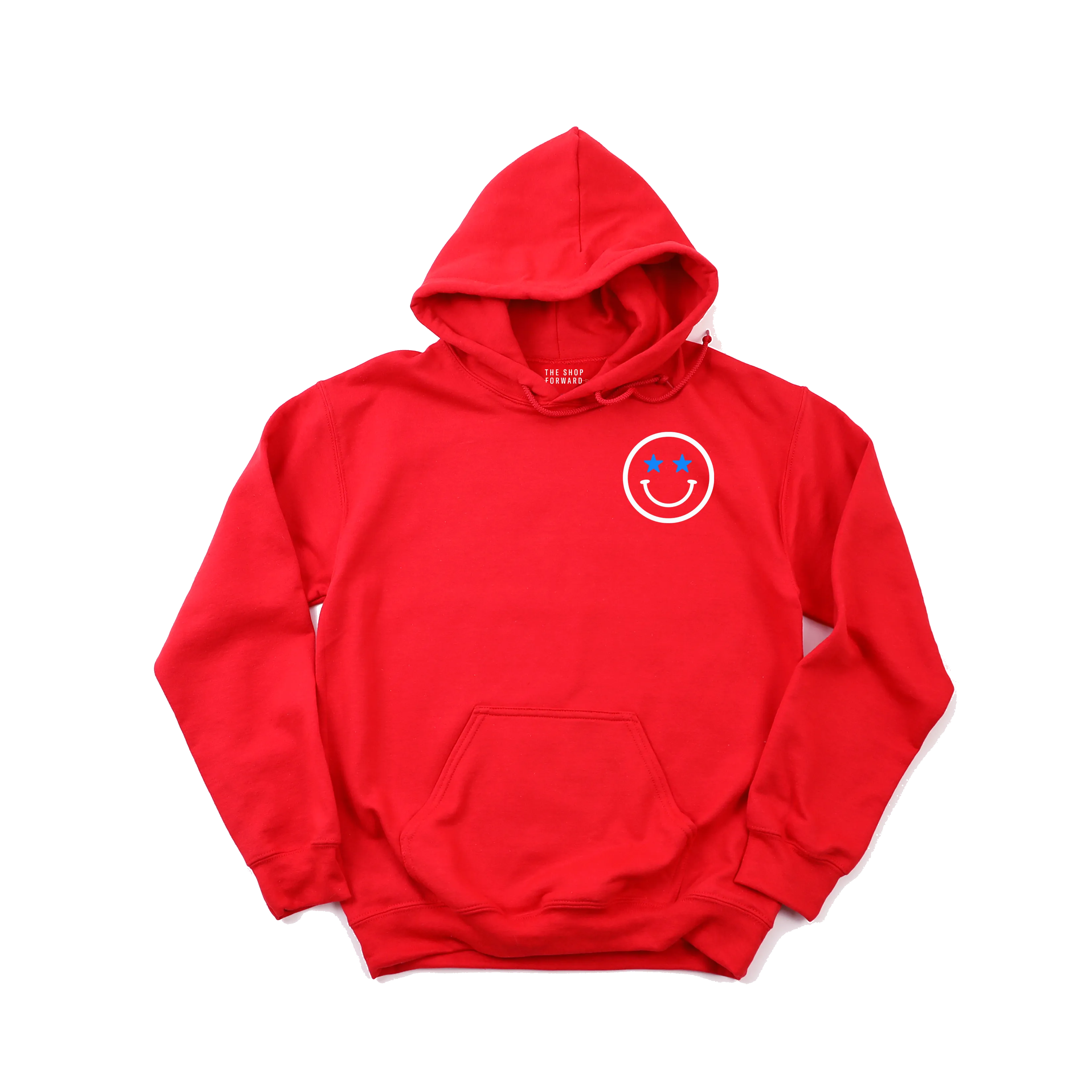 'PARTY IN THE USA' Happy Face Hoodie - Red