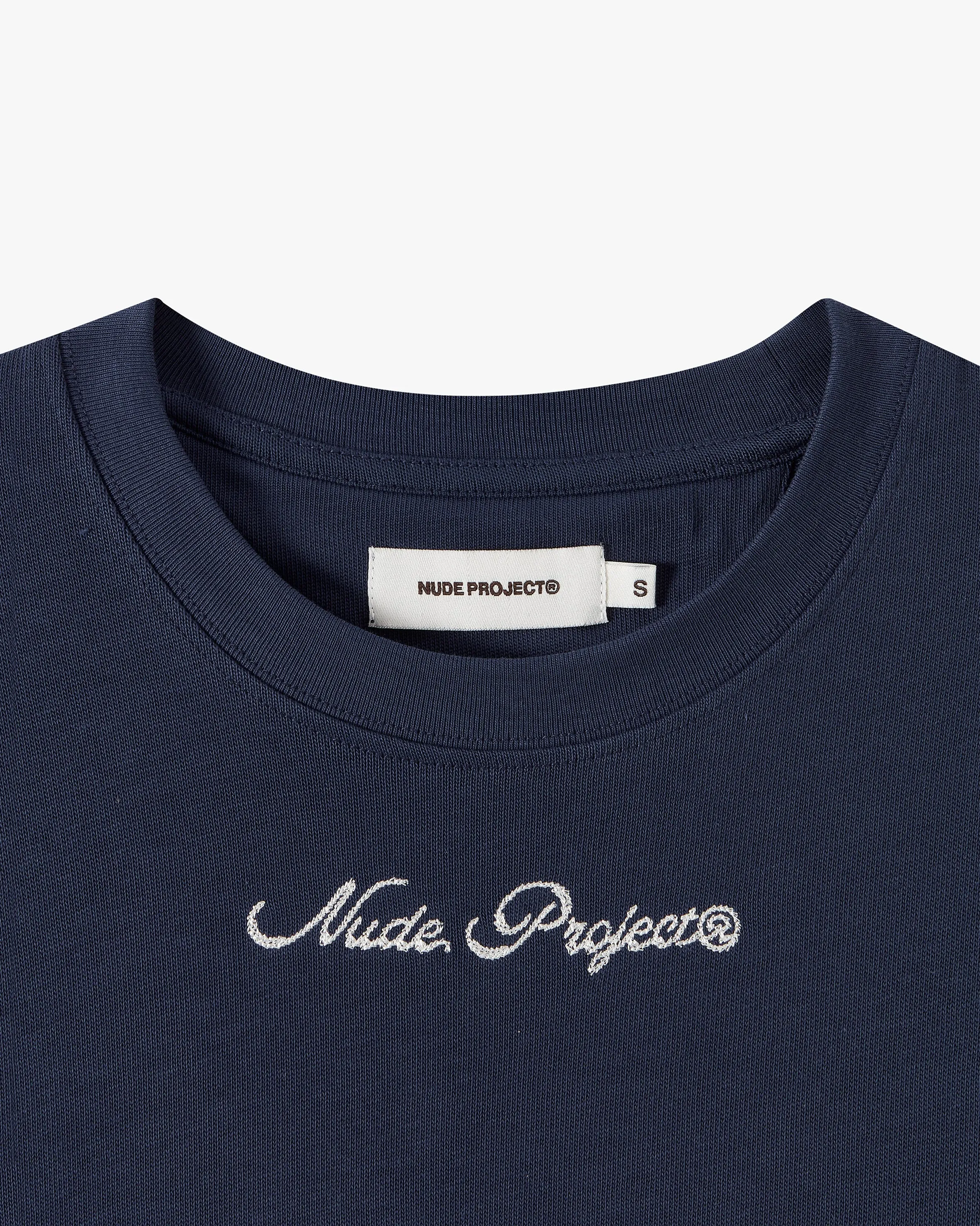 Peach Tee Navy