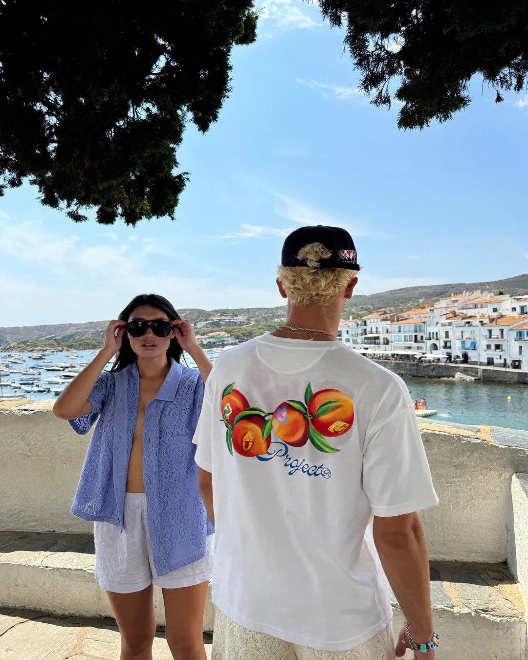 Peach Tee White