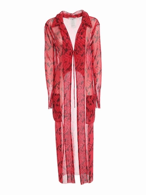 Philosophy Di Lorenzo Serafini All-Over Floral Printed Sheer Coat