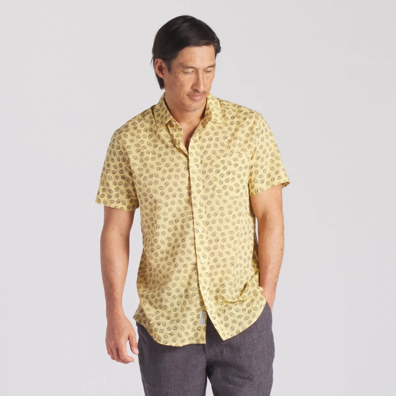 Portofino Featherweight Printed Short Sleeve - Sahara Sun
