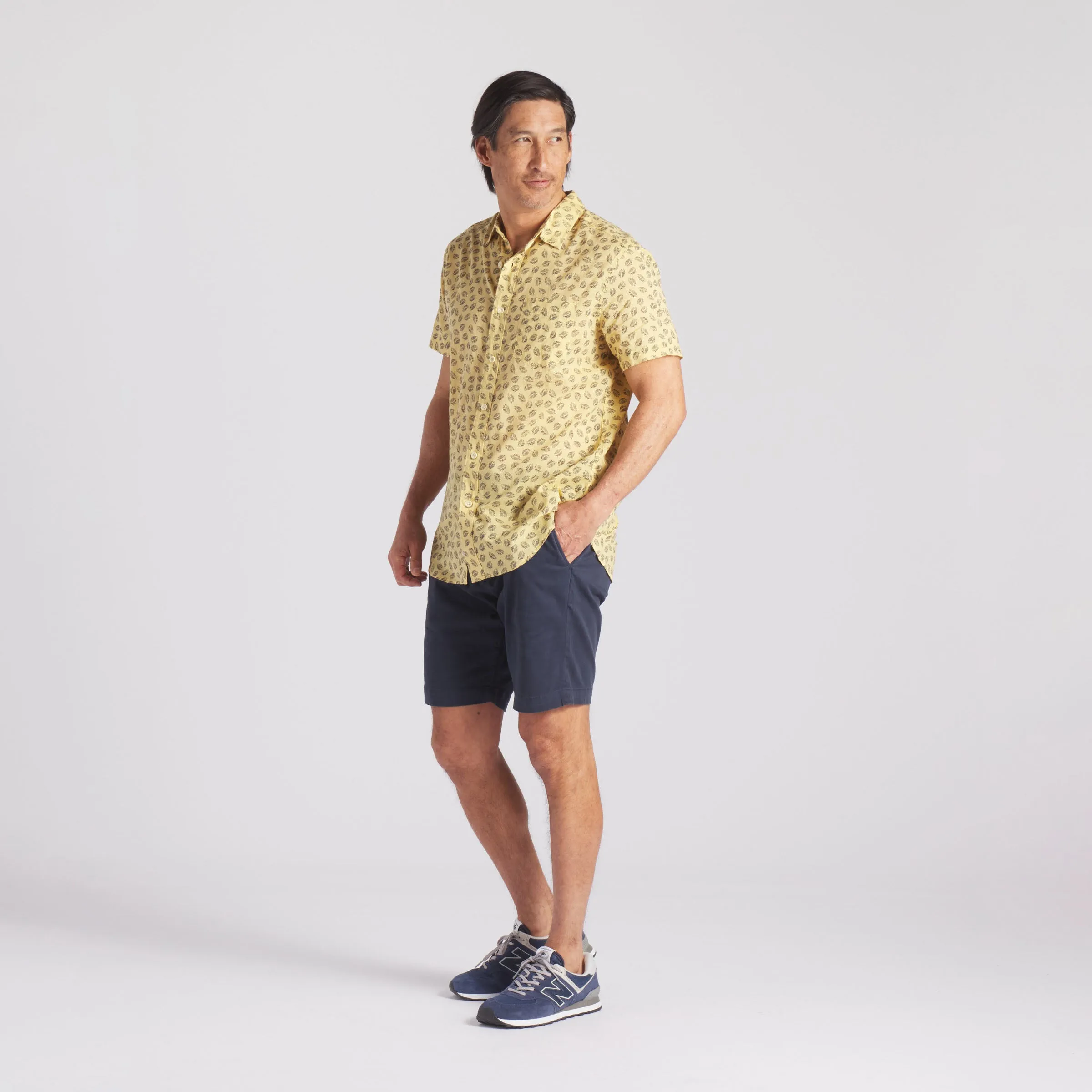 Portofino Featherweight Printed Short Sleeve - Sahara Sun