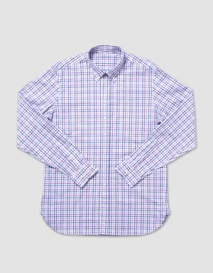 PURPLE/NAVY GINGHAM SHIRT