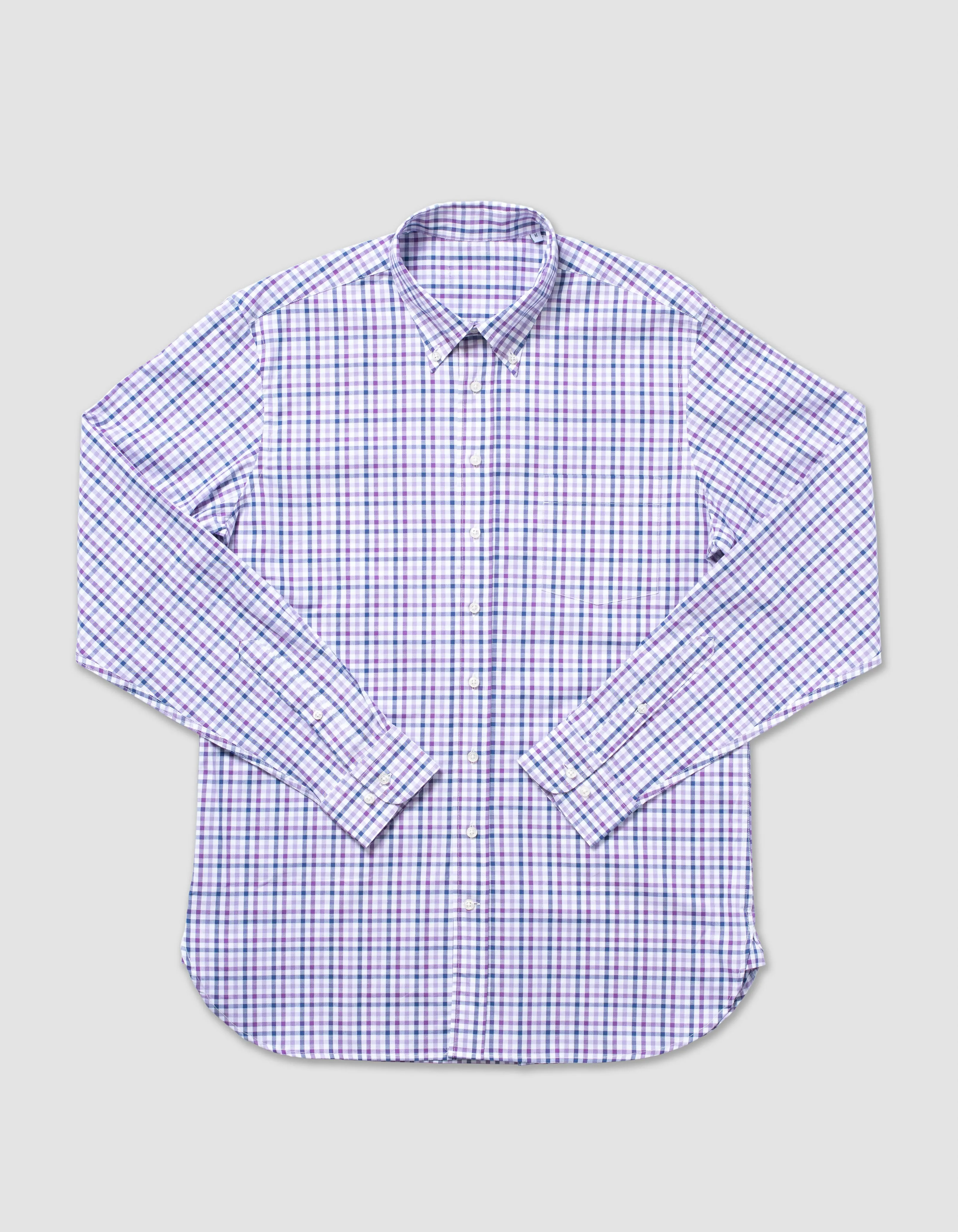 PURPLE/NAVY GINGHAM SHIRT